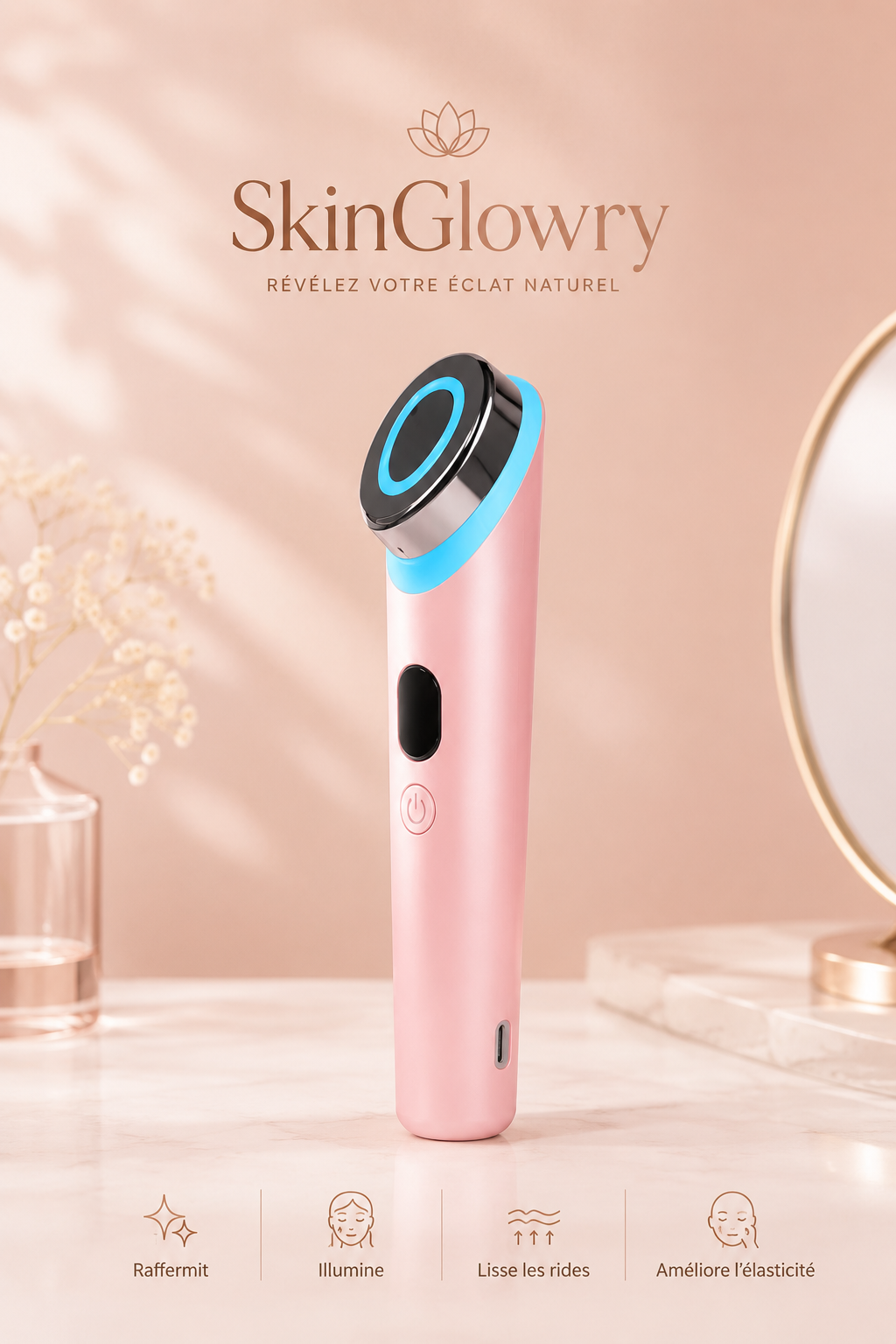 SkinGlowry™ | Appareil LED & Microcourants 7 Couleurs